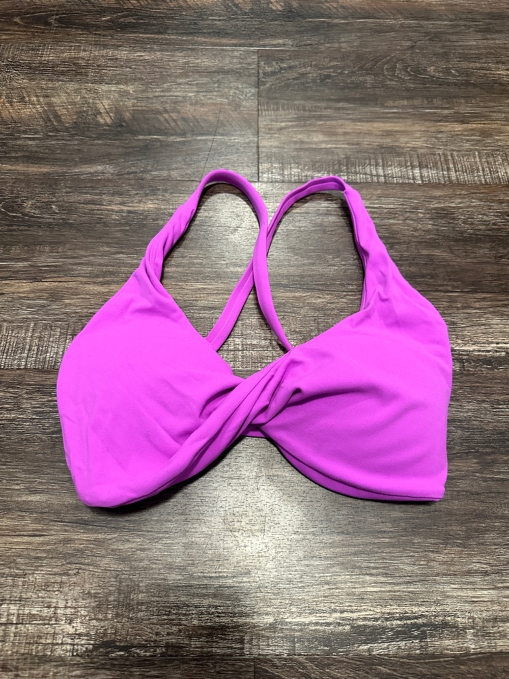 Buffbunny Glow Bright Magenta Twist-Front Sports Bra